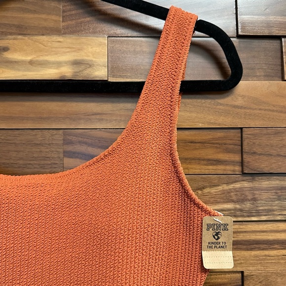 PINK - Crinkle Scoop One Piece Swimsuit - Picture 3 of 4